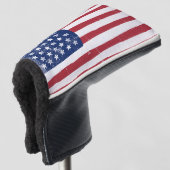 Amerikanische Flaggenstall-Malerei Vintages rustik Golf Headcover (3/4 Vorderseite)