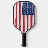 Amerikanische Flaggenstall-Malerei Vintages rustik Pickleball Schläger (Rückseite)