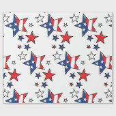 Amerikanische Flaggensteine Geschenkpapier (Flach)