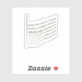 Amerikanische Flaggenstörung Auf dem Kopf Ungeeint Aufkleber (Blatt)