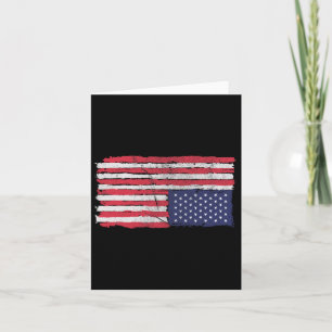 Amerikanische Flaggenstörung Auf dem Kopf Ungeeint Karte