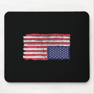 Amerikanische Flaggenstörung Auf dem Kopf Ungeeint Mousepad