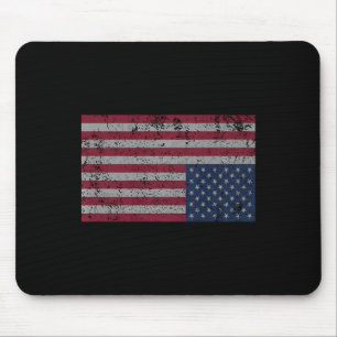 Amerikanische Flaggenstörung Auf dem Kopf Ungeeint Mousepad