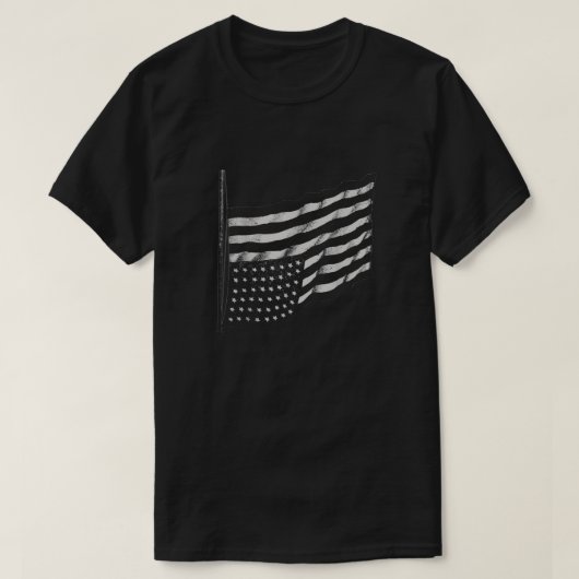 Amerikanische Flaggenstörung Auf dem Kopf Ungeeint T-Shirt (Design vorne)