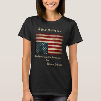 Amerikanische Flaggenstörung von Thomas Jefferso T-Shirt