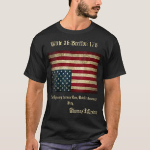 Amerikanische Flaggenstörung von Thomas Jefferso T-Shirt
