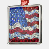 Amerikanische Flaggenverkleidung Ornament Aus Metall (Links)