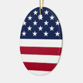 Amerikanische Flaggenverzierung Keramik Ornament (Links)