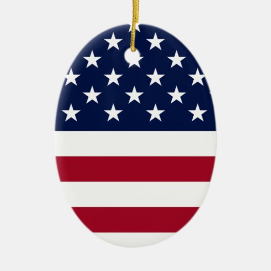 Amerikanische Flaggenverzierung Keramik Ornament (Vorne)