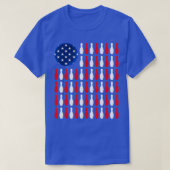 Amerikanische FlaggePatriotic Bowler Bowling T-Shirt (Design vorne)