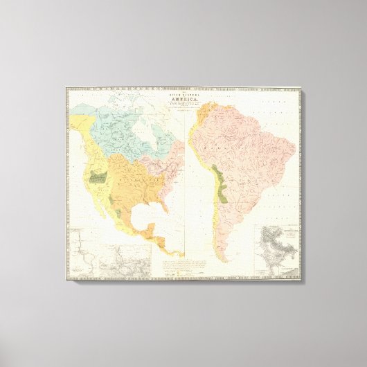 Amerikanische Flusssysteme Leinwanddruck (Vorderseite)