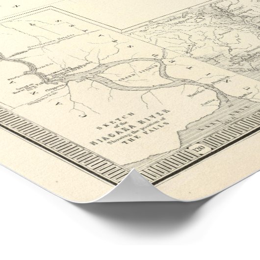 Amerikanische Flusssysteme Poster (Ecke)