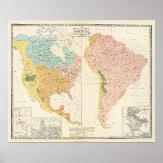 Amerikanische Flusssysteme Poster (Vorne)