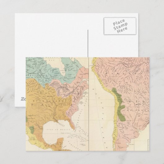 Amerikanische Flusssysteme Postkarte (Vorne/Hinten)