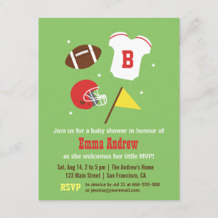 Amerikanische Football-Baby-Party-Einladungen Einladung