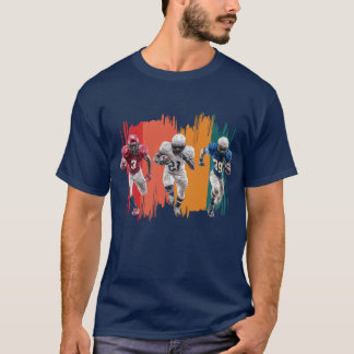 Amerikanische Footballspieler laufen Sportdesign T-Shirt