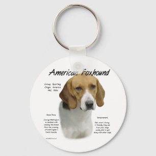 Amerikanische Foxhound-Geschichte, alles rund um F Schlüsselanhänger