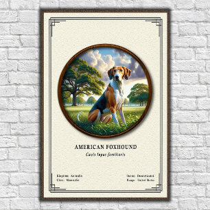 Amerikanische Foxhound-Zoologie-Serie Poster