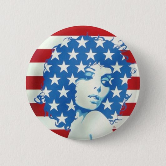 Amerikanische Frau Button (Vorderseite)