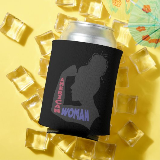 Amerikanische Frau dunkelgrau Dosenkühler (In Situ Sommer)