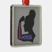 Amerikanische Frau dunkelgrau Ornament Aus Metall (Rechts)