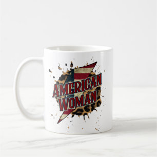 Amerikanische Frau Kaffeetasse