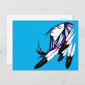 Amerikanische Frau nach Karte (Vorne/Hinten)