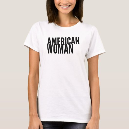"Amerikanische Frau" T-Shirt (Vorderseite)