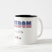 Amerikanische Freiheit 1776 Zweifarbige Tasse (VorderseiteRechts)