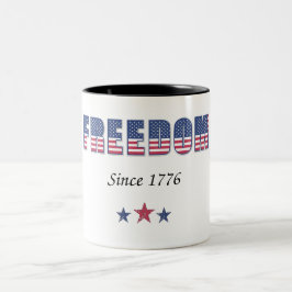 Amerikanische Freiheit 1776 Zweifarbige Tasse