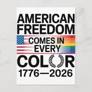Amerikanische Freiheit gibt es in allen Farben LGB Postkarte