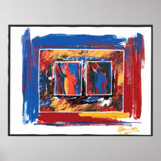 Amerikanische Freiheitsstatue, die Posters malt Poster