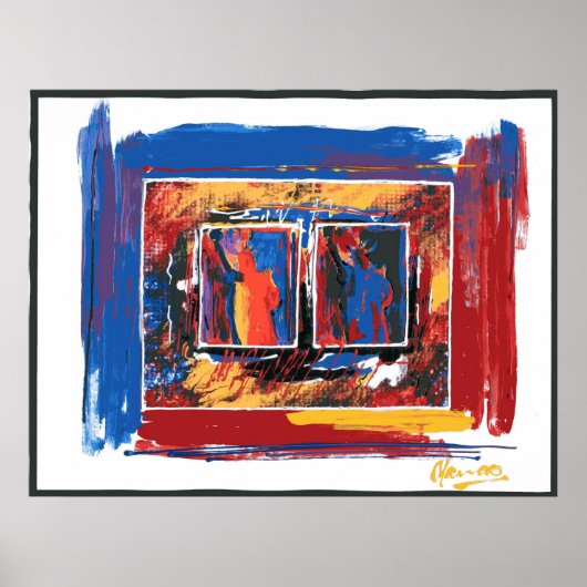 Amerikanische Freiheitsstatue, die Posters malt Poster (Vorne)