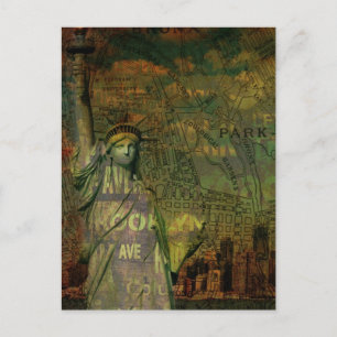 Amerikanische Freiheitsstatue in New York Postkarte