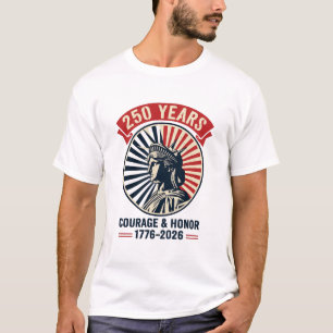 Amerikanische Freiheitsstatue Mut Ehre Feier T-Shirt
