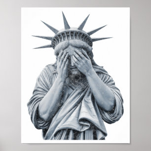 Amerikanische Freiheitsstatue schreien Funny Meme  Poster