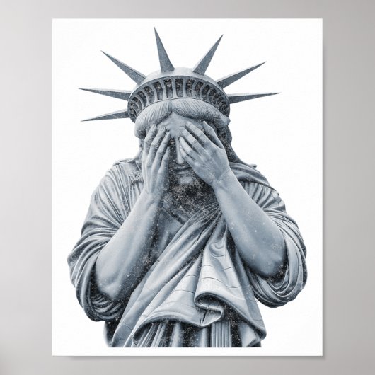 Amerikanische Freiheitsstatue schreien Funny Meme Poster (Vorne)