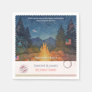Amerikanische Freiheitswege Campfire-Party-Dekorat Serviette