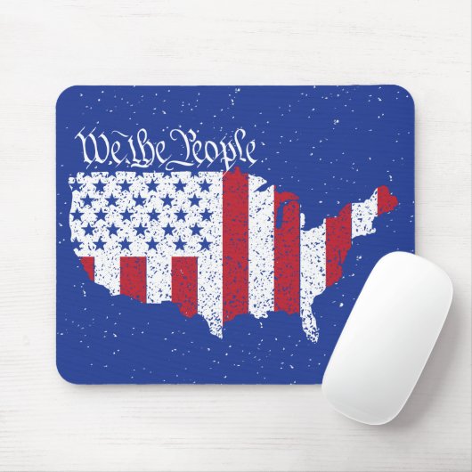 Amerikanische Friedensflagge Wir das Volk Amerika Mousepad (Mit Mouse)