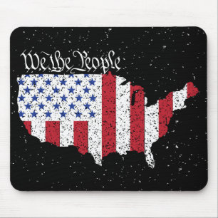 Amerikanische Friedensflagge Wir das Volk Amerika  Mousepad