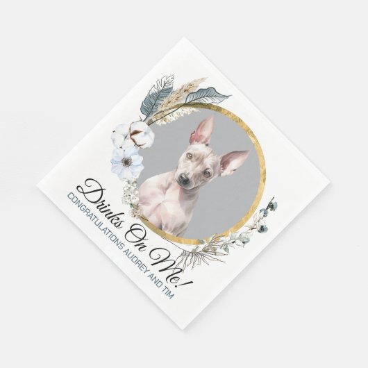 Amerikanische Frischfresser Hochzeit Napkins mit H Serviette (Ecke)