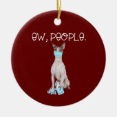 Amerikanische Frischkraut-Ew-Leute tragen Keramik Ornament (Vorne)