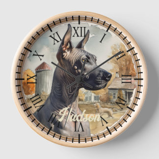 Amerikanische Friseurhündin Rustikales Zuchtportra Uhr