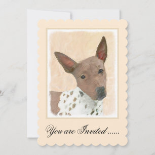 Amerikanische Friseurmalerei - Hundekunst Einladung