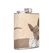 Amerikanische Friseurmalerei - Hundekunst Flachmann (Rechts)