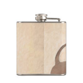 Amerikanische Friseurmalerei - Hundekunst Flachmann (Rückseite)