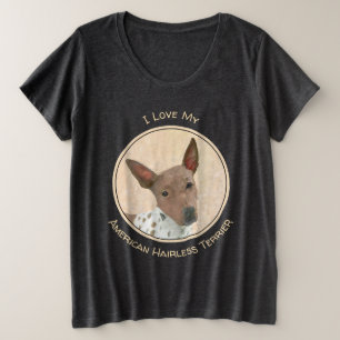 Amerikanische Friseurmalerei - Hundekunst Große Größe T-Shirt