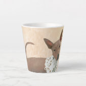 Amerikanische Friseurmalerei - Hundekunst Milchtasse (Vorderseite)