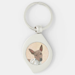 Amerikanische Friseurmalerei - Hundekunst Schlüsselanhänger