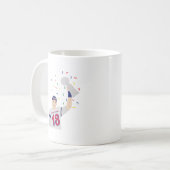 Amerikanische Fußballspielerin, die die Trophäe ho Kaffeetasse (Vorderseite Links)